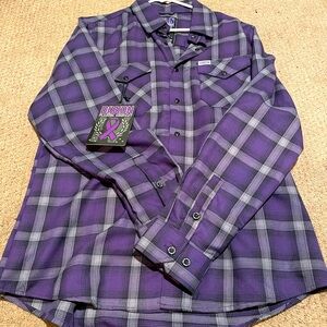 Dixxon “The Braxton” Cancer Flannel  Mens L  NWT